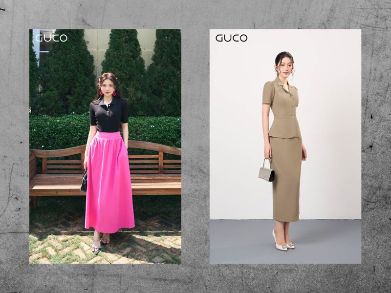 Chân váy bò dài mặc với áo gì mùa đông vừa ấm lại phong cách?