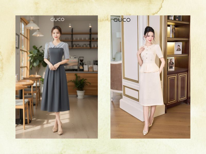 Top 5 đầm đi làm công sở văn phòng ngày 8/3 siêu sang trọng