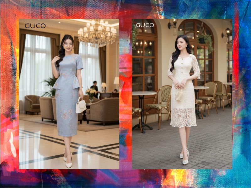 Top 5 mẫu đầm suông trung niên cao cấp tôn dáng nâng tông da