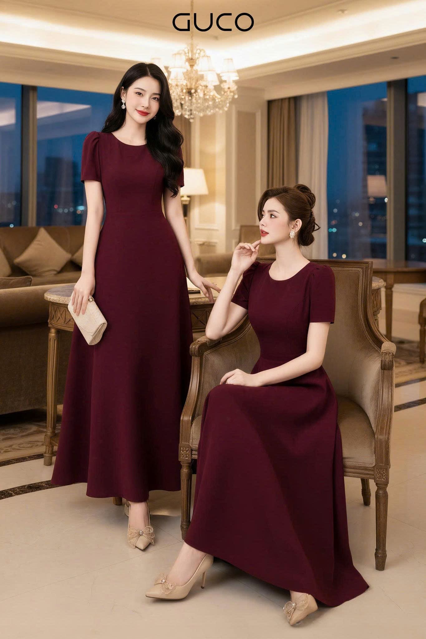 GUCO Đầm Đỏ Dáng Dài Quyến Rũ - Đỏ - 5084