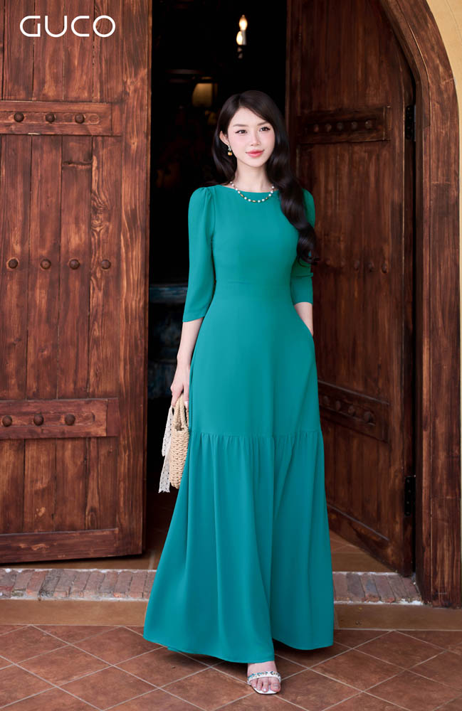 GUCO Đầm Maxi Ngọc Lục Bảo - 5094