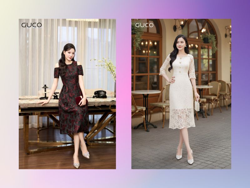 Top 5 mẫu váy khoét vai cổ yếm cho nàng tự tin khoe bờ vai