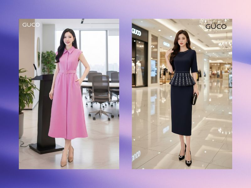 List mẫu váy chiết eo cao tôn dáng che được khuyết điểm