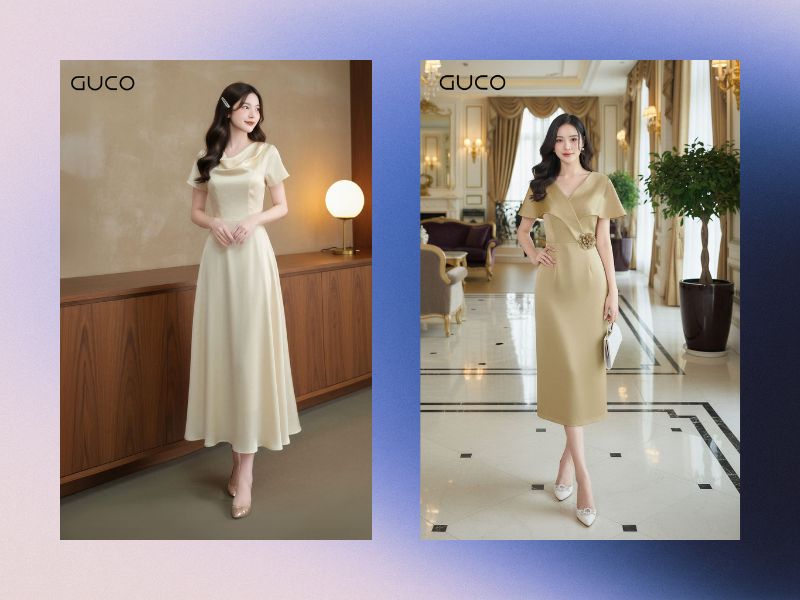 Váy lụa màu vàng kiểu nào đẹp nhất? 7 cách phối bắt trend xu hướng