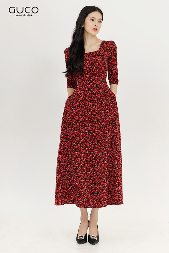 Đầm maxi 3067 màu đỏ