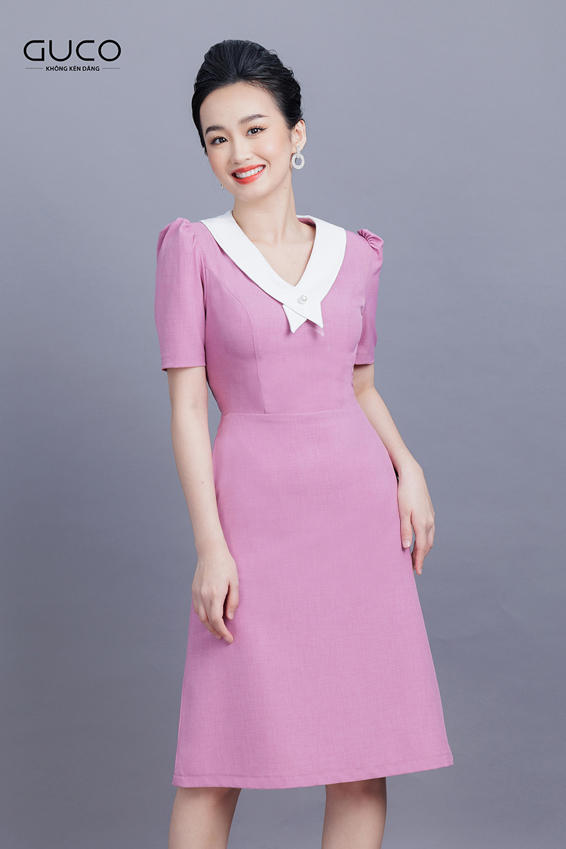 Đầm công sở cổ cách điệu 3287