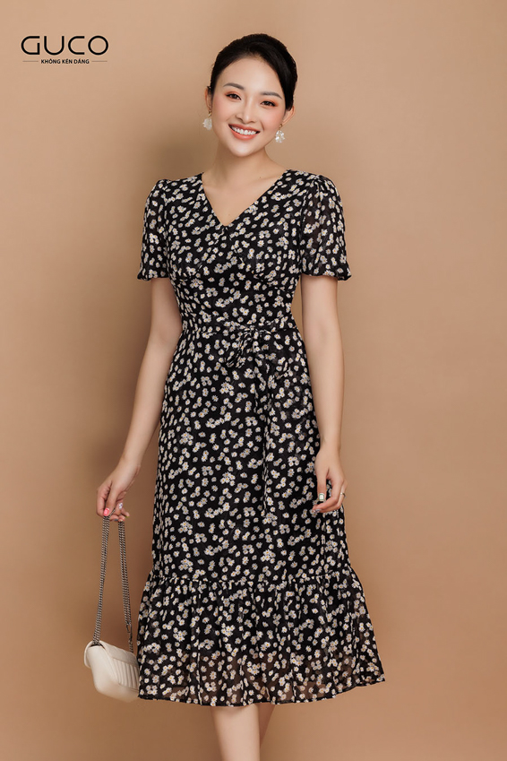 Đầm hoa đuôi cá 3408